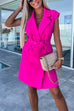 Meridress Sleeveless Belted Double Breasted Blazer Dress