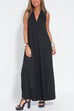 Meridress Sleeveless V Neck Side Split Maxi Dress