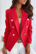 Meridress Lapel Double Breasted Long Sleeve Blazer