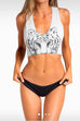 Meridress Stylish Tiger Printed Crop Top Two-piece Swimwear