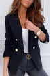 Meridress Lapel Double Breasted Long Sleeve Blazer